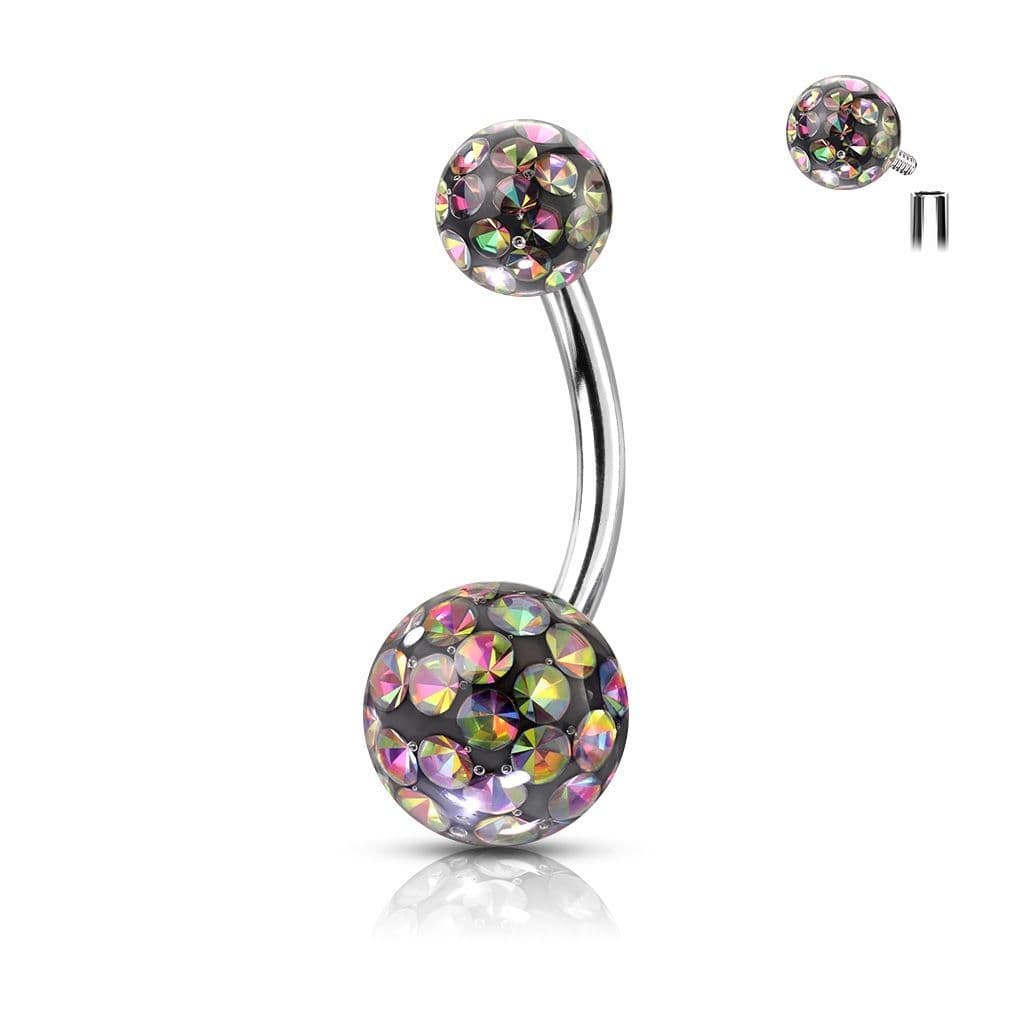 Piercing do pupíku s vnitřním závitem (vitrail medium)