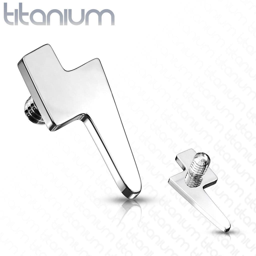 Ozdoba k dermálu TITAN, závit 1,6 mm (lesklý titan)