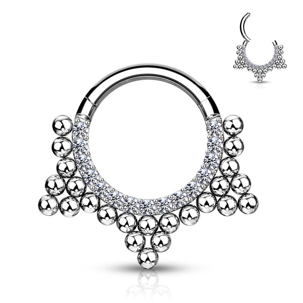 Ocelový piercing do nosu - septum