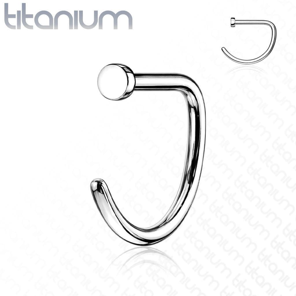 Piercing do nosu - kruh titan (0,8 x 10 mm)