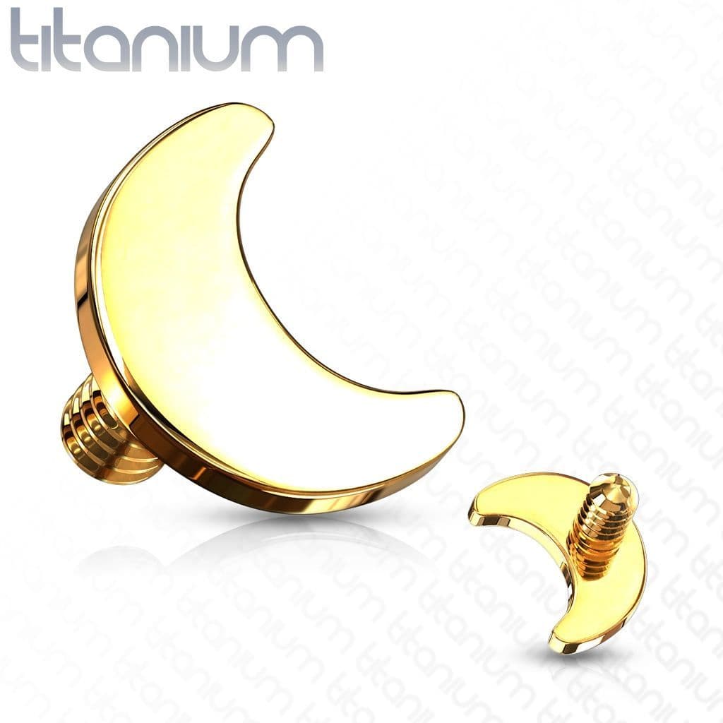 Náhradní ozdoba k labretě TITAN, závit 1,2 mm (žluté zlato)