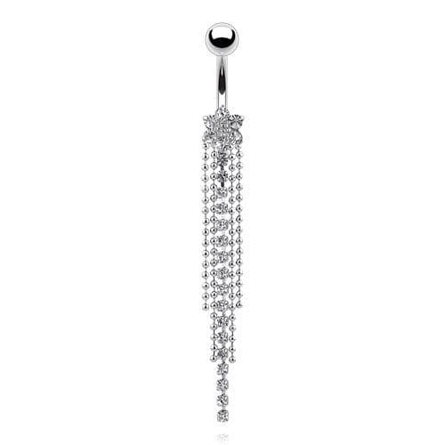 Piercing do pupíku - kytička (čirá)