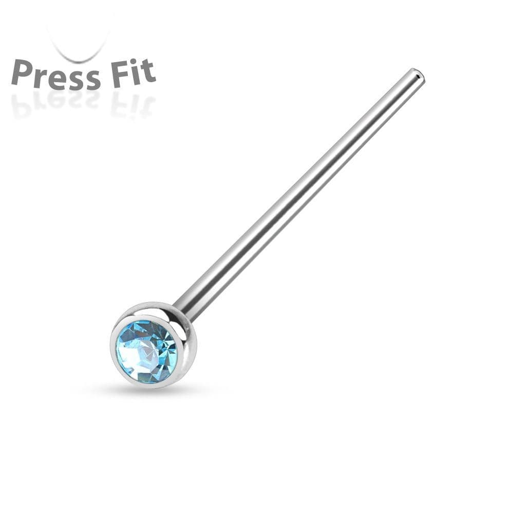Variabilní piercing do nosu (tyrkysová)