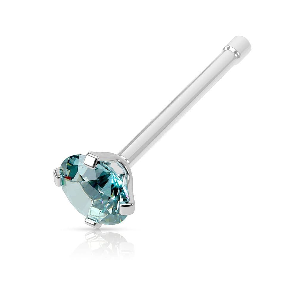 Piercing do nosu - kamínek 3 mm (tyrkysová)