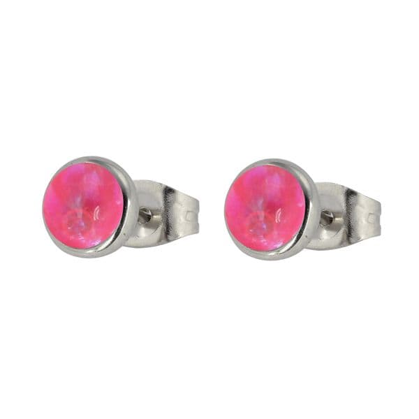 Náušnice chirurgická ocel ESS468 pink - Náušnice Tribal ESS468 pink