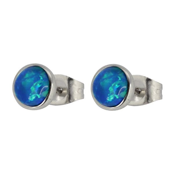 Náušnice chirurgická ocel ESS468 blue - Náušnice Tribal ESS468 blue