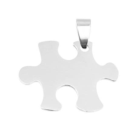 Ocelový přívěsek - destička puzzle