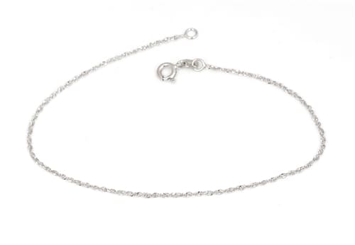 Náramek z bílého zlata singapore 19 cm ZLNA1101F + Dárek zdarma