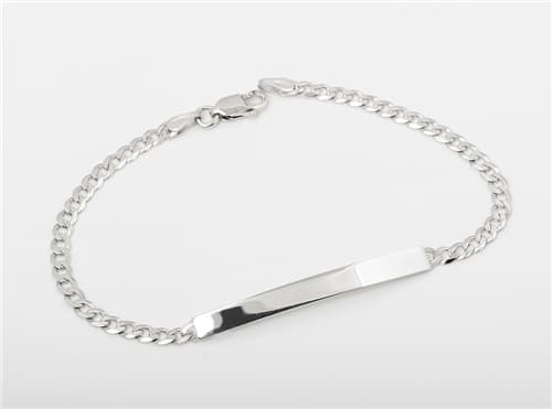 Pánský stříbrný náramek s destičkou pancr 19 cm STNA0619F