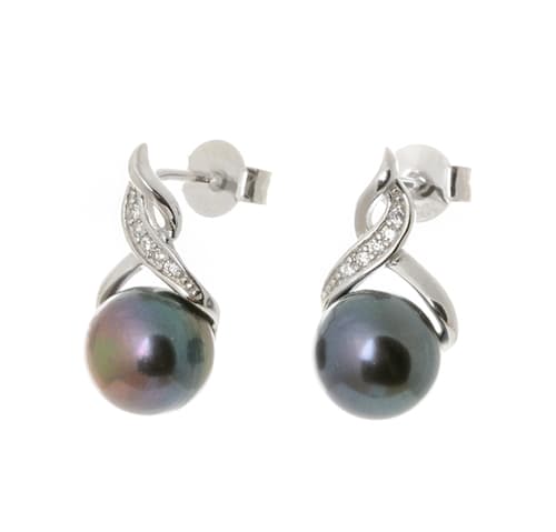 Stříbrné náušnice se sladkovodní perlou AGUP2616P