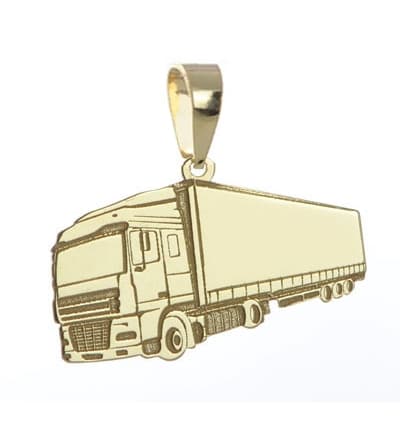 Zlatý přívěšek kamion PA1120ZFV + Dárek zdarma
