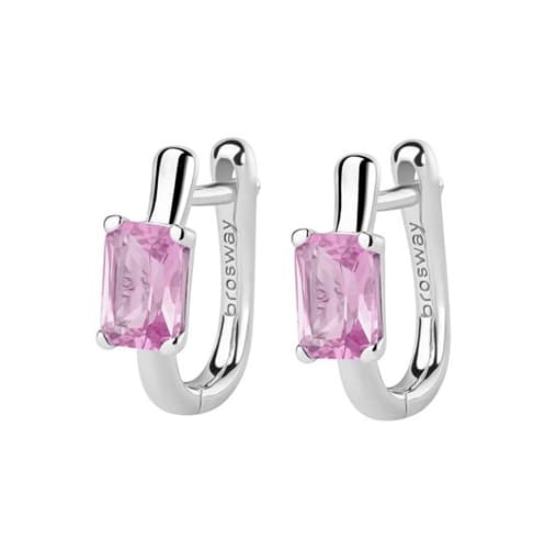 Stříbrné náušnice Brosway Fancy Vibrant Pink FVP07 pár + dárek zdarma