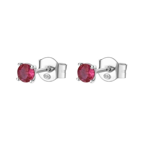 Stříbrné náušnice pecičky Brosway Fancy Passion Ruby FPR43