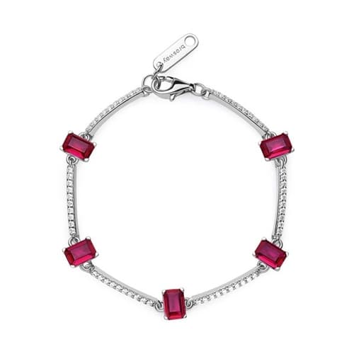 Stříbrný náramek s rubíny a zirkony Brosway Fancy Passion Ruby FPR04 + dárek zdarma