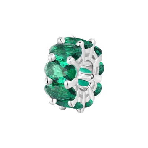 Stříbrný přívěšek provlékací se zelenými zirkony Brosway Fancy Life Green FLG01