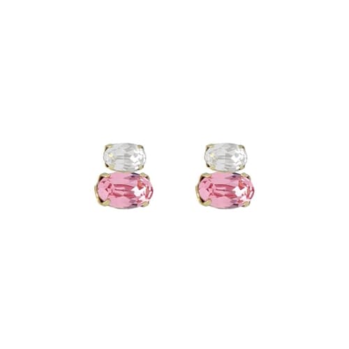 Stříbrné pozlacené náušnice s krystaly Swarovski VICTORIA CRUZ A4221-06DT + Dárek zdarma