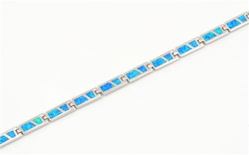 Dámský stříbrný opálový náramek 17-20 cm STNA0797F + dárek zdarma