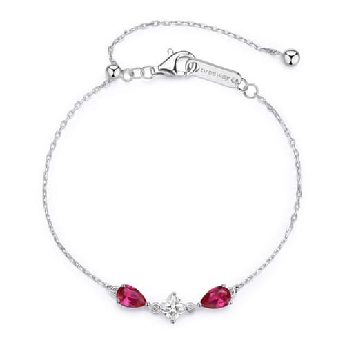 Stříbrný náramek s rubínky a zirkony Brosway Fancy Passion Ruby FPR114 + dárek zdarma