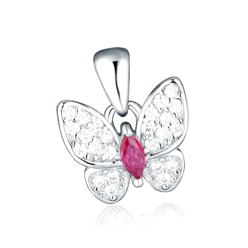Stříbrný přívěšek motýlek se zirkony STRZ1184F