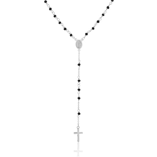 Stříbrný růženec s křížkem a madonkou 47 cm SVLN0673XJ6BL45 + dárek zdarma