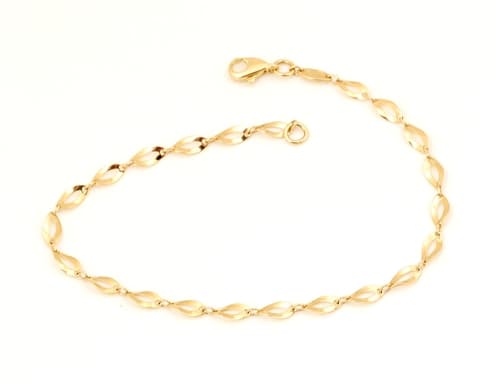 Dámský zlatý článkový náramek 19 cm ZLNA1589F + dárek zdarma