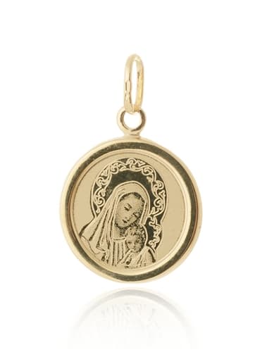 Zlatý přívěšek madonka Panna Marie s Ježíškem ZZ1486F + dárek zdarma