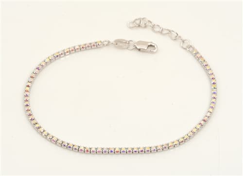 Dámský stříbrný štrasový náramek 16-19 cm STNA0925F