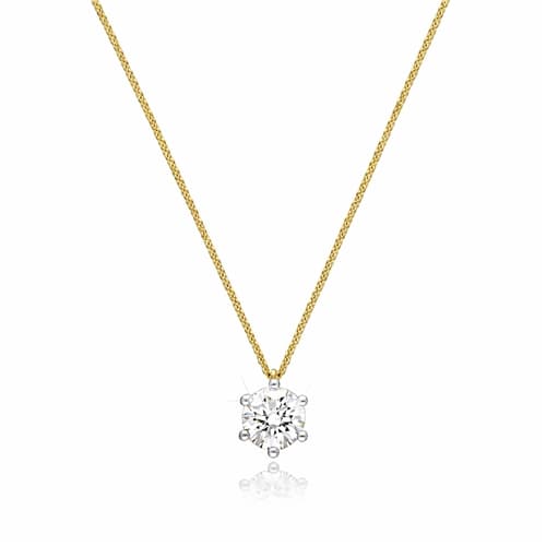 Dámský náhrdelník MOISS ze žlutého zlata s lab-grown diamantem 42-45 cm NAL00010 + DÁREK ZDARMA