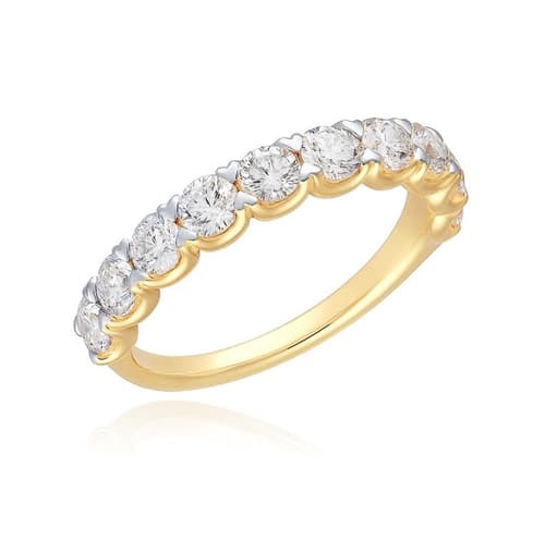 Prsten ze žlutého zlata s lab-grown diamanty MOISS RAL00256 + DÁREK ZDARMA