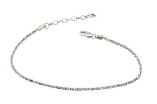 Dámský stříbrný třpytivý náramek 17-20 cm STNA0948F