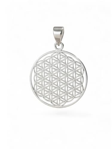Přívěšek z bílého zlata mandala ZZ0872BF + dárek zdarma