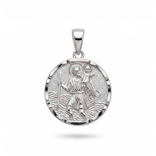 Stříbrný přívěšek - medailon svatý Kryštof STRZ1575F