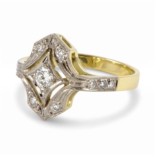 Luxusní zlatý prsteny s diamanty 0029 + DÁREK ZDARMA — ZlatnictviNoemi.cz