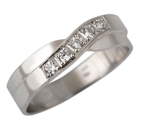 Zlatý prsten s diamanty bp0045 + DÁREK ZDARMA