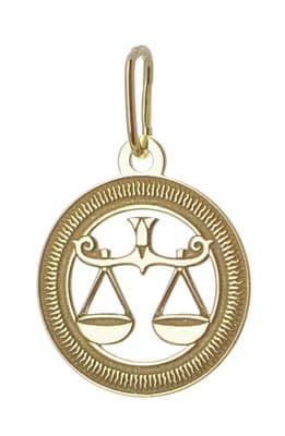 Přívěšek znamení Váhy ze žlutého zlata PA1766