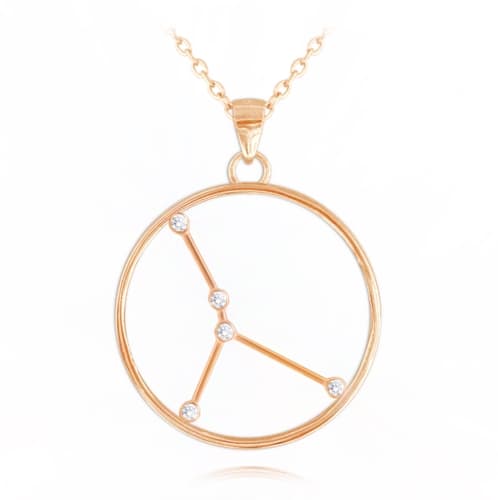 Stříbrný pozlacený náhrdelník znamení rak Minet Stars JMAS9507RN45
