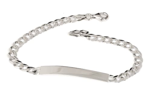 Pánský stříbrný náramek s destičkou pancr 21 cm STNA0372F