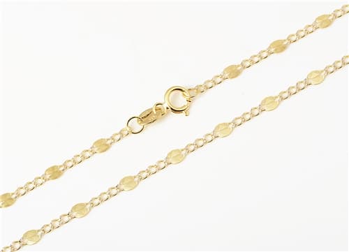 Řetízek ze žlutého zlata figaro kávové zrno 55 cm ZLR1162F + DÁREK ZDARMA