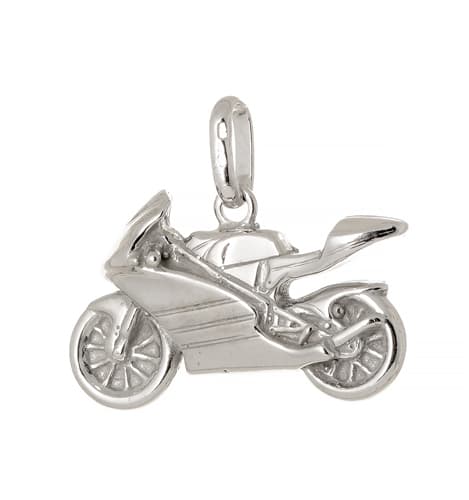 Stříbrný přívěšek motorka STRZ0725F