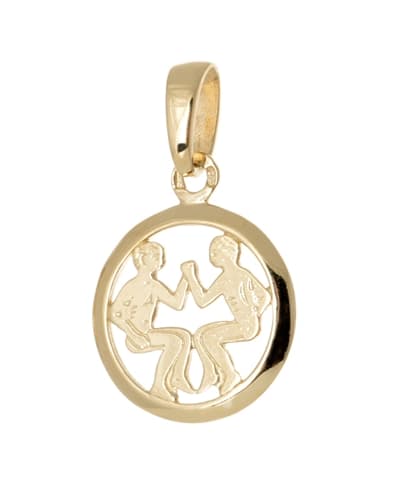 Přívěšek znamení Blíženci ze žlutého zlata ZZ0845BLIF + dárek zdarma