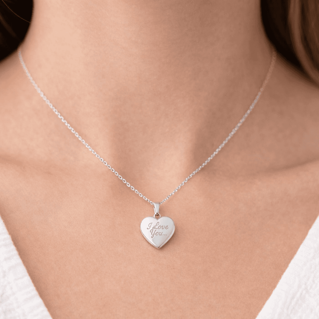 Ocelový medailonek srdce I love you, Stříbrná — Aranys.cz