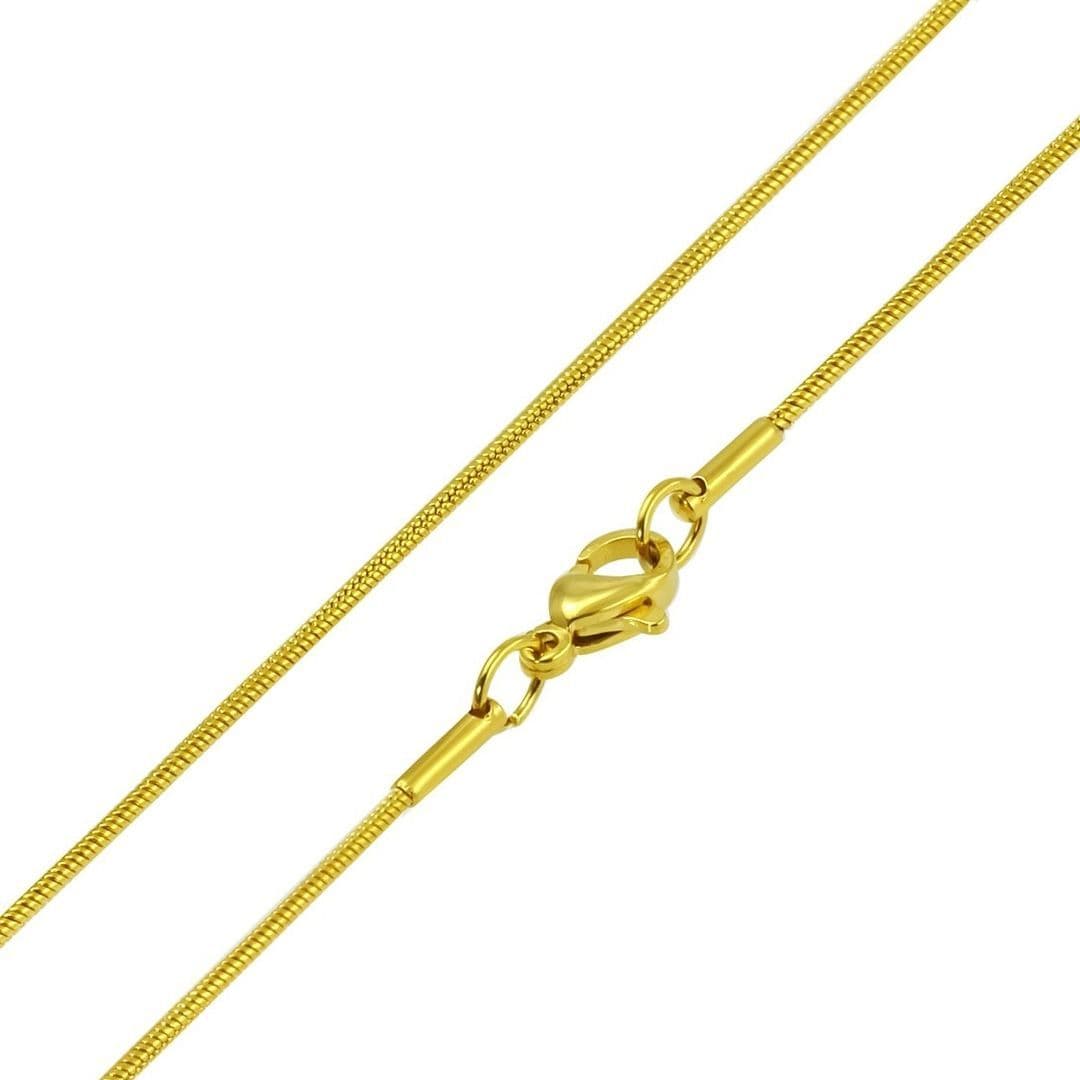 Zlacený ocelový řetízek hádě, tl. 1,2 mm (45 cm) — Marre.cz