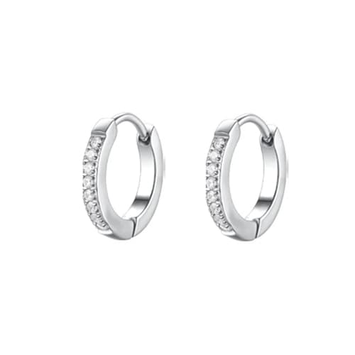 Náušnice Luca Barra kroužky z chirurgické oceli s krystaly 13 mm OK1552 — ZlatnictviNoemi.cz